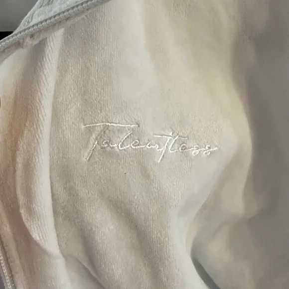 NEW Talentless women’s terry cloth mock neck cropped zip up - Picture 5 of 7